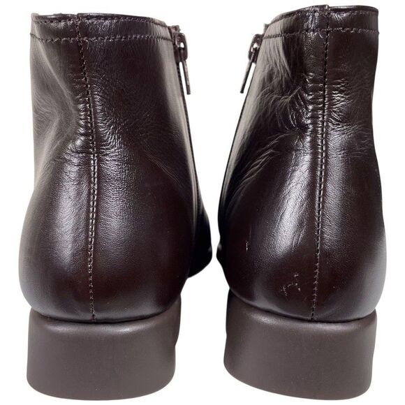 NEW Aerosoles Double Trouble 2 Booties Size 9.5 Brown Leather Ankle Square Toe - Picture 6 of 14